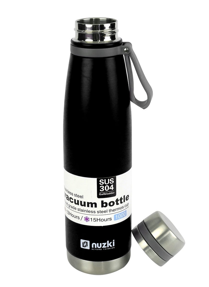 nuzki - Nuzki Stainless Steel Vacuum Insulated Flask, Leak-proof, BPA-free Double Walled Thermal Mug for, 1 -Liter Sports Water Bottle, Travel Water Bottle for Hot or Cold Drink - Image 1