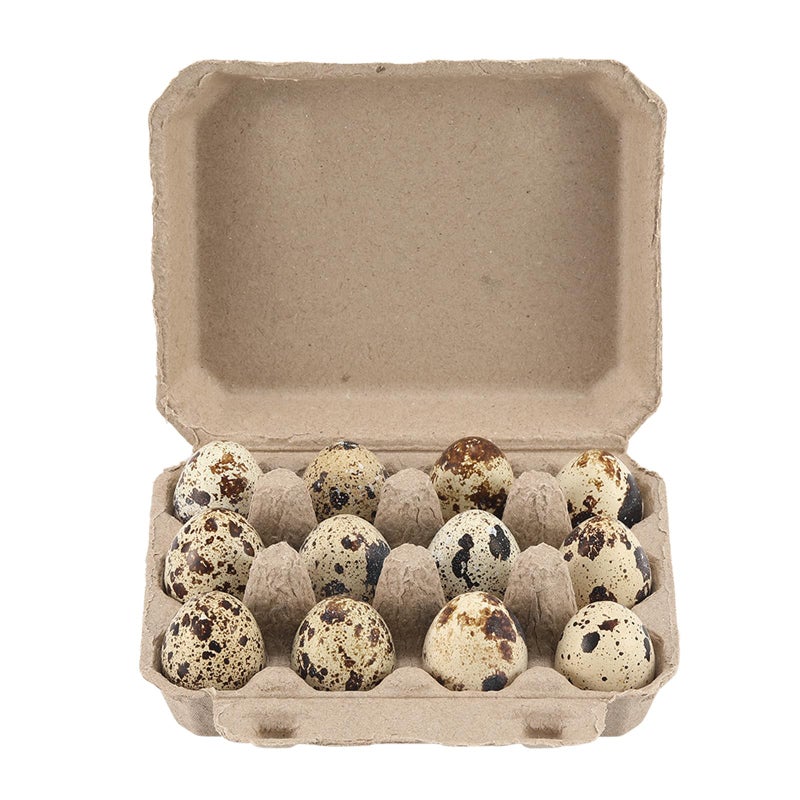 LayHyand 30 Pcs Quail Egg Cartons, Dozen Egg Box, 3x4 Blank Natural Color Pulp Paper Eggs Container, Egg Holder Reusable for 12 Count Quail Egg Carton Storage Strong Tray for Refrigerator - Image 4