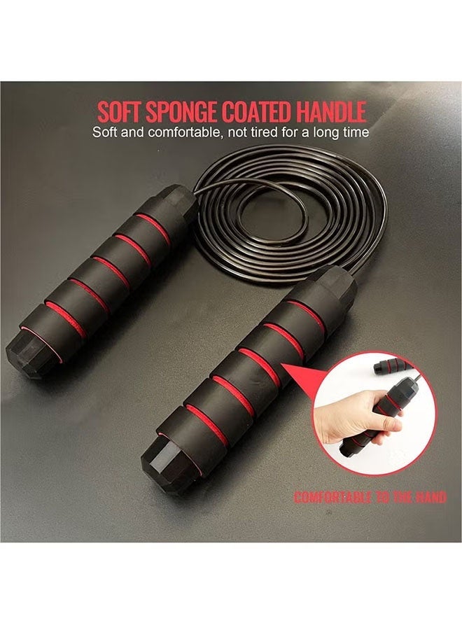 Qudra Jump Rope, Adjustable Jump Ropes,Skipping Rope Tangle-Free Rapid Speed with Ball Bearings for Women Men Kids,Exercise & Slim Body Jumprope at Home School Gym - Image 2
