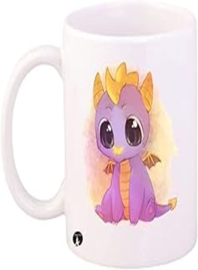 RYN PRINTED Design Spyro Mug White Pink Standard Size