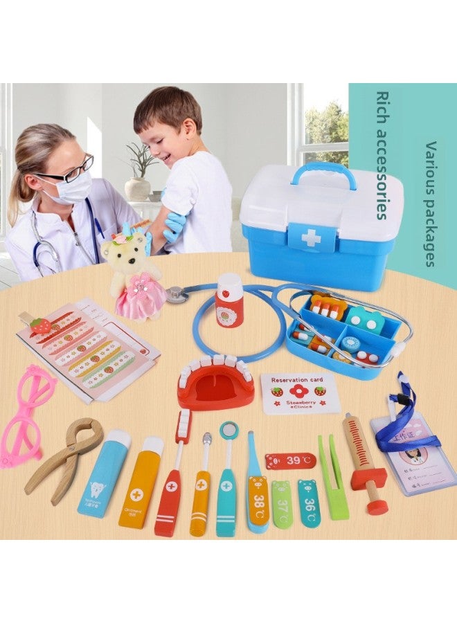 Children's Simulation Play House Doctor Toy Set Baby Injection Dental Medicine Box Children's Interactive Puzzle Game-Color:【Package 7】 Pink All-Round + Nurse Clothing - Image 4