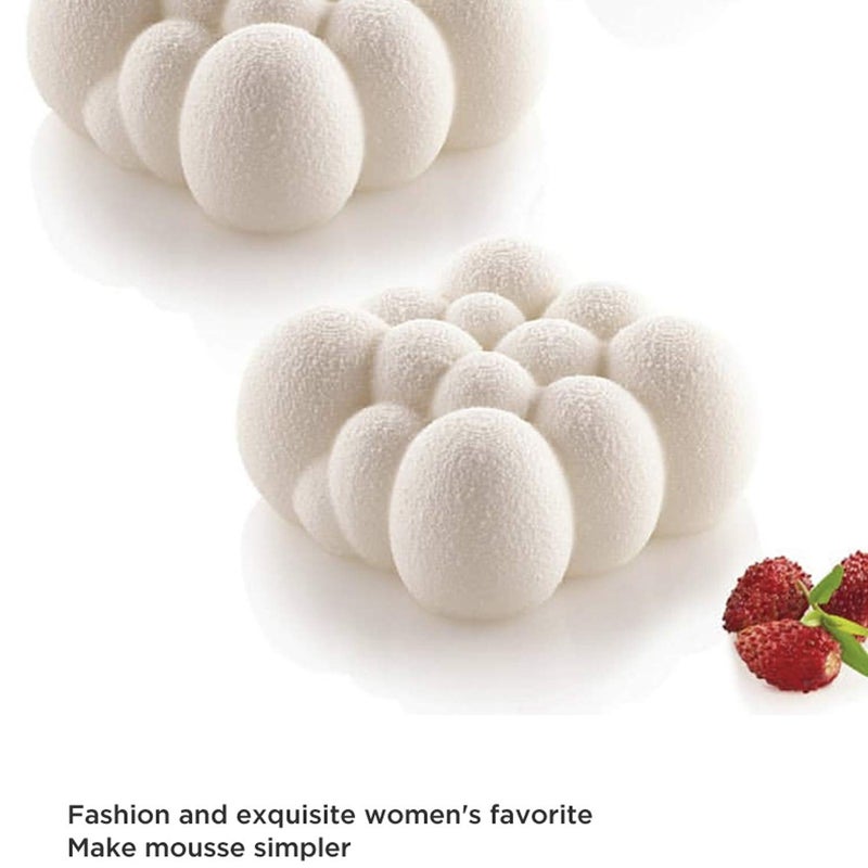 OCPO KITCHEN Cloud Silicone Mold for Baking Mousse Cake, Dessert, Pastry, Ice Cream, Pudding, Jelly, Cake Decoration Mold, Cloud Shape (6-Cavity) - Image 3