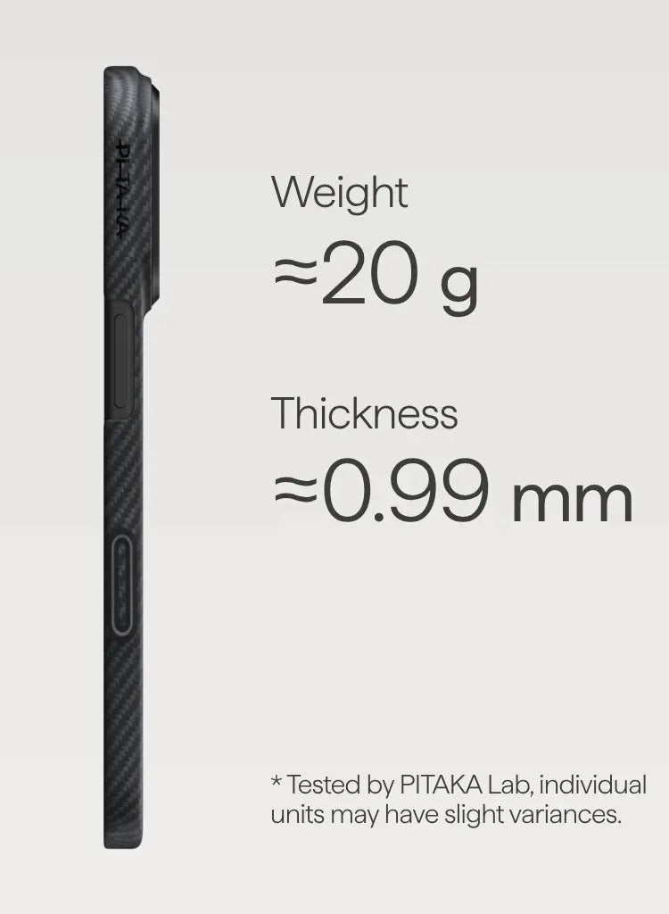 بيتاكا جراب نحيف للغاية لهاتف iPhone 17 Pro / PitaTap Seamless Touch / تصميم خفيف الوزن / سهل التركيب / غطاء خلفي - أسود/رمادي - Image 3