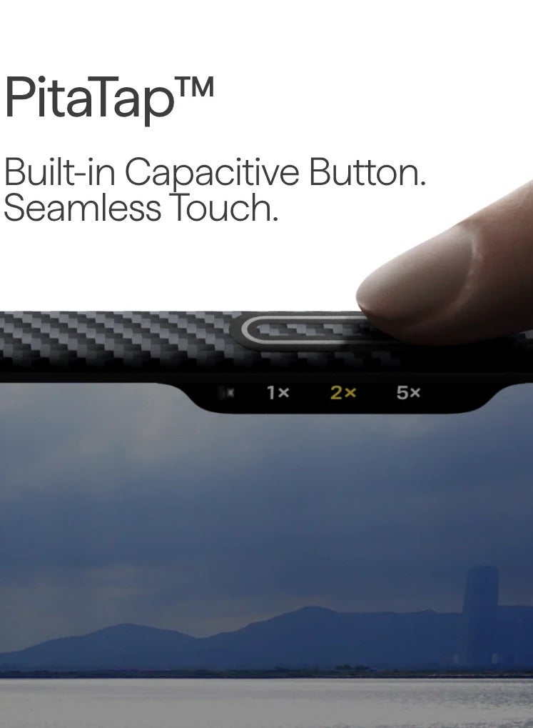 بيتاكا جراب نحيف للغاية لهاتف iPhone 17 Pro / PitaTap Seamless Touch / تصميم خفيف الوزن / سهل التركيب / غطاء خلفي - أسود/رمادي - Image 2