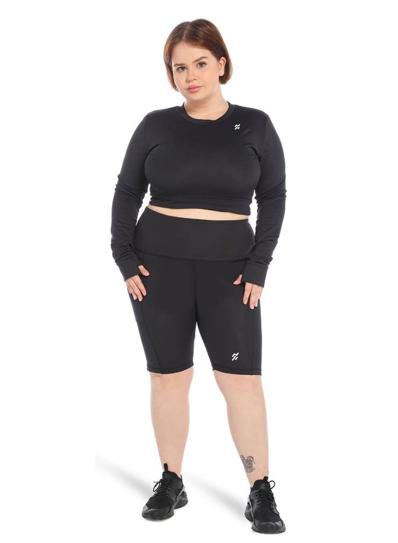 Moveletix Plus Size Shorts Soft High Waist - Image 1