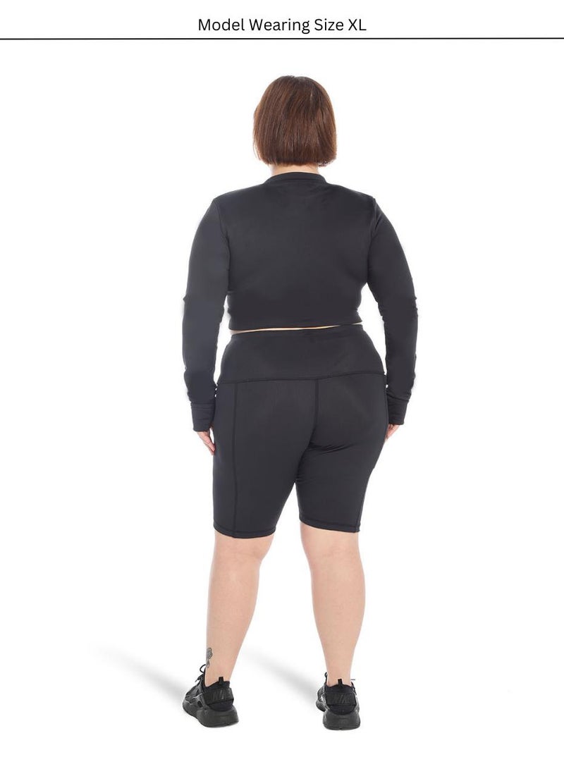 Moveletix Plus Size Shorts Soft High Waist - Image 2