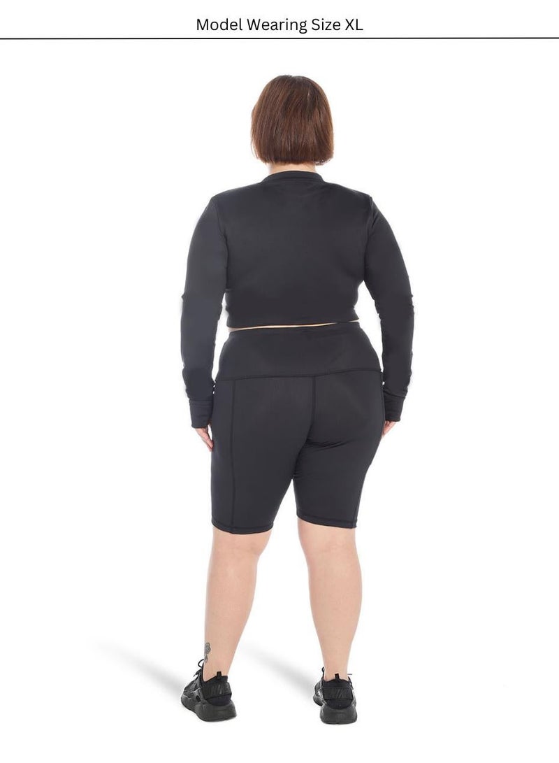 Moveletix Plus Size Shorts Soft High Waist - Image 3