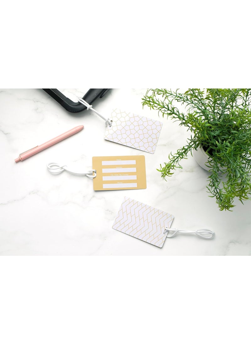 CONAIR Conair Luggage Tag Luggage Tags for Suitcases Bag Tags for Luggage Perfect for Vacations Flights and Cruises 3 Pack in Multiple Patterns  - Image 4