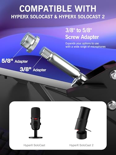 SUNMON SoloCast 2 Mic Arm with Pop Filter Windscreen Gaming Microphone Stand Compatible with SoloCast 2 Mic Stand with Foam Cover - Image 3