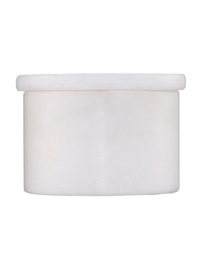 Queenza White Marble Salt Cellar with Lid - 3 Inch Salt and Pepper Bowls, Ramekins, Kosher Salt Holder - Image 5