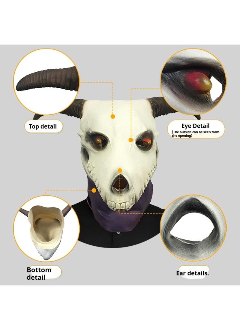 Y&D Scary Sheep Head Cover Mask Children Adult Costume Props For Comic Con Party Masquerade  - Image 2