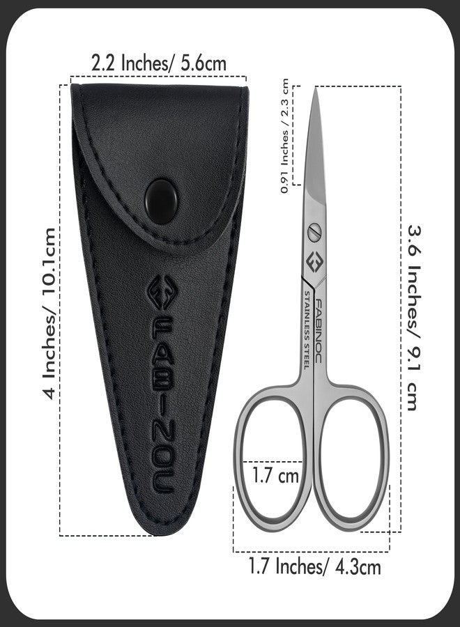 FABINOC Curved Nail Scissors for Women & Men – German Quality Stainless Steel – Small Manicure Pedicure Scissors for Fingernail, Toe Nail, Eyebrows & Mustache - Image 3