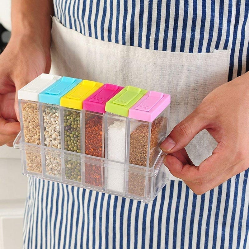Naivetev Spice Jar 6 Pcs Set, Cereal Dispenser Easy Flow Storage, Idle for Kitchen- Storage Box Container - Image 4
