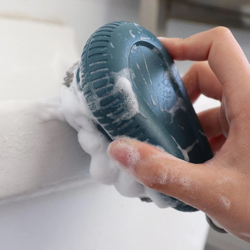 P-Plus International P-PLUS INTERNATIONAL Plastic Scrub Brush, Quality Soft Laundry Clothes Shoes Scrubbing Brush, Easy To Grip Household Cleaning Brushes (Blue, Pack Of 1) - Image 3