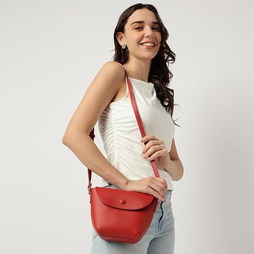 Fastrack Catch Me If You Can Sling Bag for Women | Small Size with Flap and Button Lock, Adjustable Strap | Stylish, Functional Sling Bag for On-the-Go - Image 2