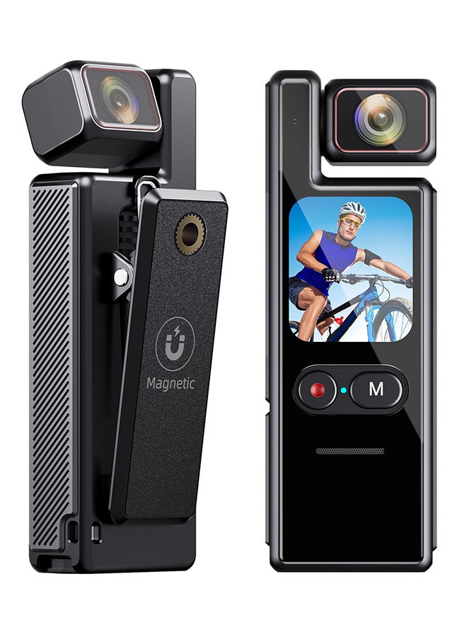 4K Pocket Vlogging Camera With 1.6-Inch CMOS & 4K/120fps Video 6-Axis Stabilization , IP65 Waterproof, 3000mah Battery, Rotatable Touchscreen Small Video Camera For Photography Youtube - Image 2