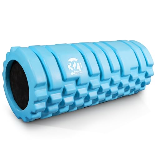 321 STRONG Foam Roller - Medium Density Deep Tissue Massager for Muscle Massage and Myofascial Trigger Point Release, with 4K eBook - Aqua - Image 1
