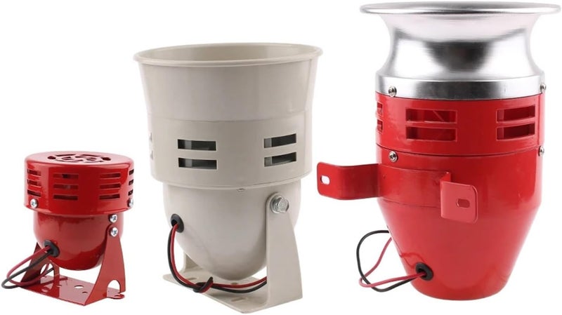 MS-190/290/390 جهد مستمر (DC) 12V، 24V؛ جهد متردد (AC) 220V، 110V؛ محرك معدني صغير أحمر؛ جهاز إنذار صناعي يصدر صوتًا للحماية من السرقة؛ شدة الصوت: 130 ديسيبل (dB). - Image 4