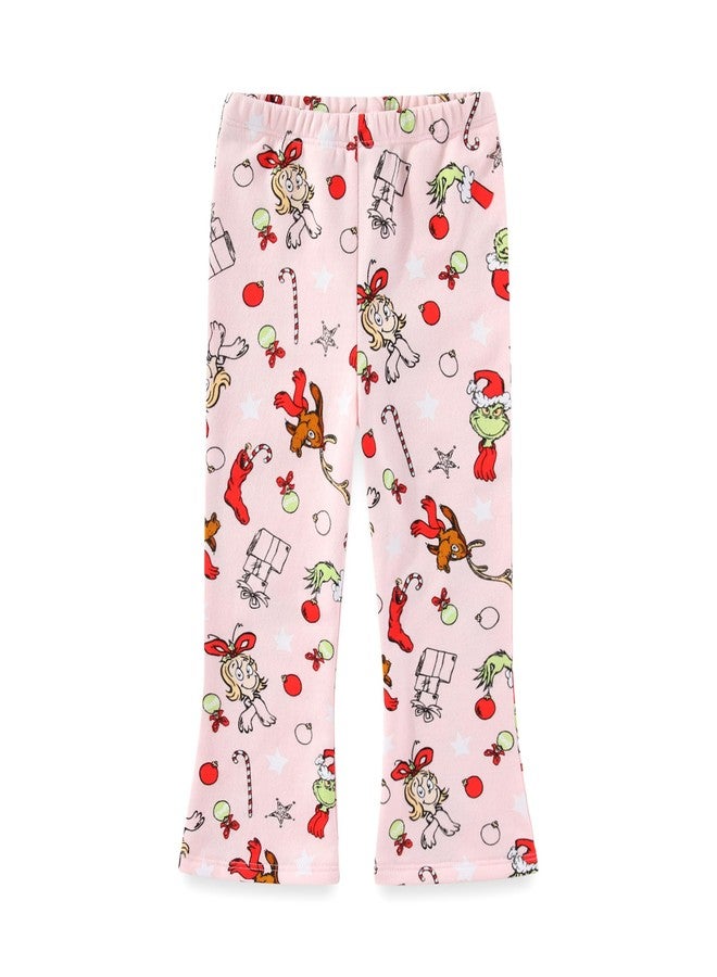 Dr. Seuss Grinch Baby Girls Christmas Sweatshirt and Flared Legging Pants Set for Infants - Image 3