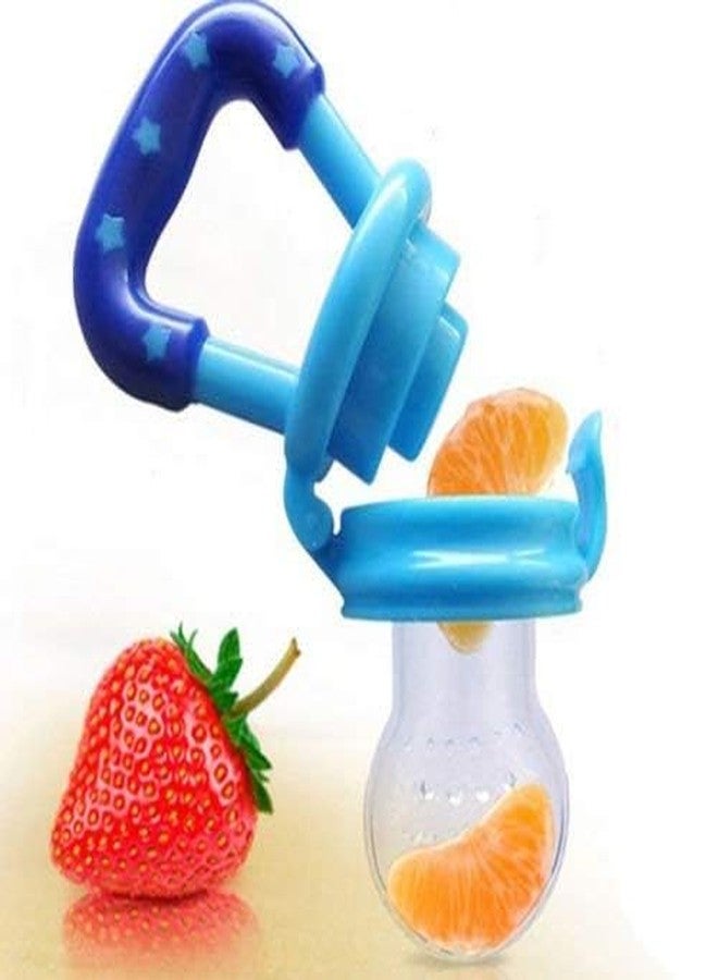 Chopchi Silicone Fruit Feeder for Baby 6-12 Months/Baby Fruit Nibbler and Pacifier/Newborn Nipple Feeder (Pake of-1, Blue) - Image 5