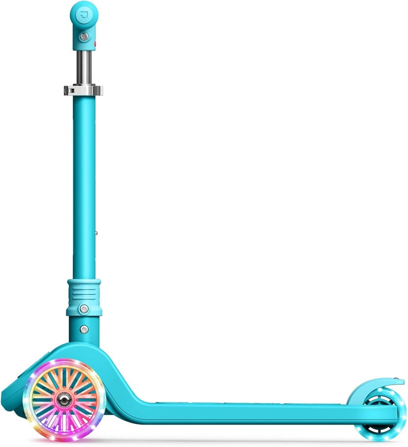 JETSON 3-Wheel Light-Up Kick Scooter, Lights on Stem & Wheels, Height Adjustable Handlebar, Rear Brake, Foldable, Ages 3+ - Image 1