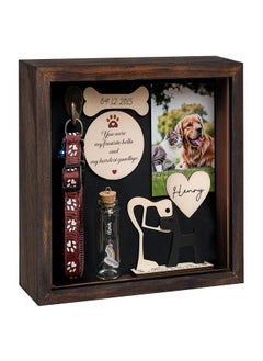 Rustic Shadow Box Pet Memorial Picture Frame with Collar Holder Wooden Rainbow Bridge Dog Hair Bottle Sympathy Keepsake Gifts for Loss of Dog Cat Passed Away Remembrance Display Case SD-PET4-NAU - pzsku/Z152A5BB8A1983095BD0DZ/45/_/1737031516/4c37d945-02da-4eab-aea1-c2b330528ec6