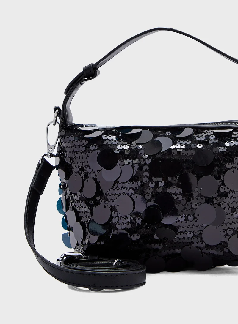 Ginger Boutique Sequined Satchel Bag