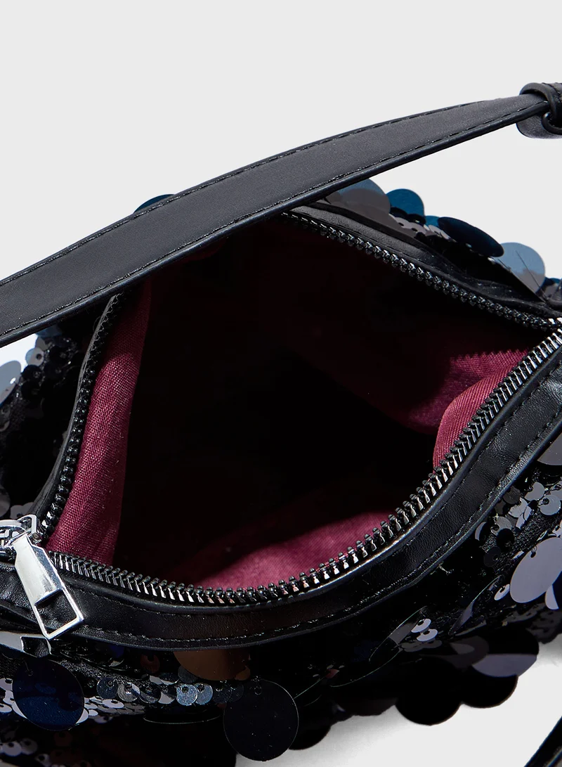 Ginger Boutique Sequined Satchel Bag