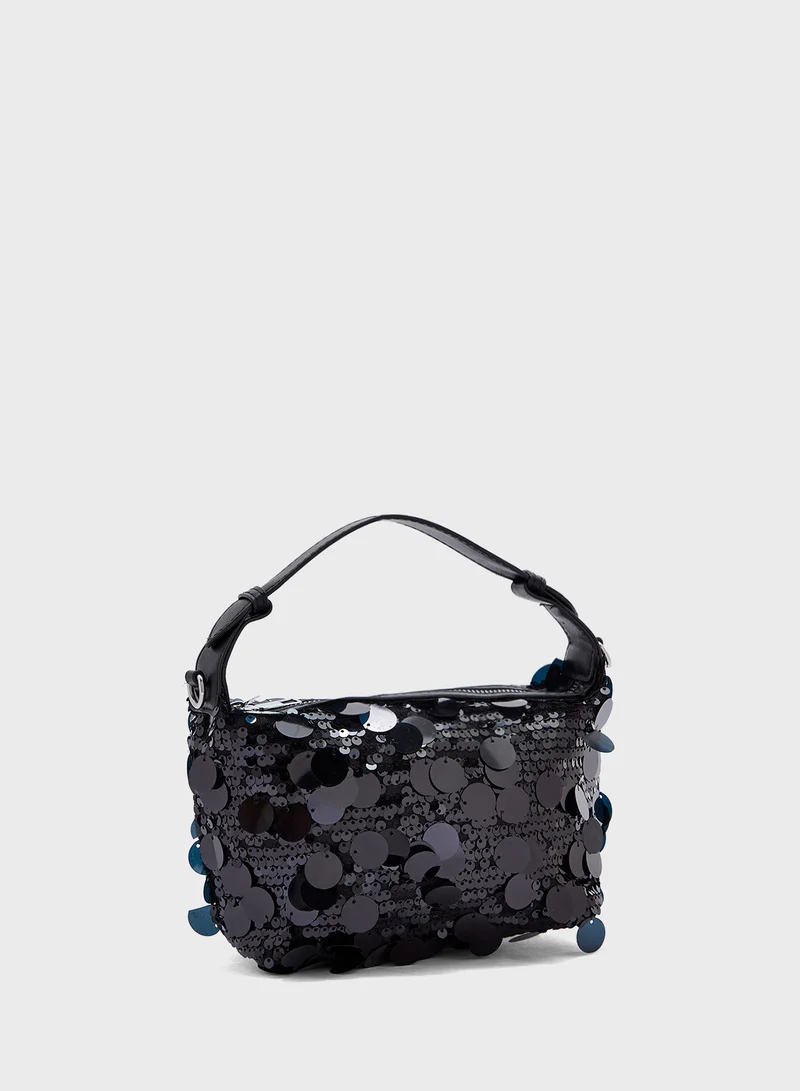 Ginger Boutique Sequined Satchel Bag
