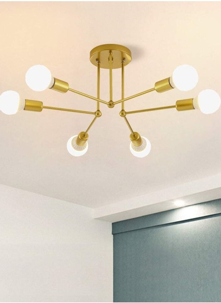 MIXDE Semi Flush Mount Ceiling Chandelier 6-Lights  - Image 1