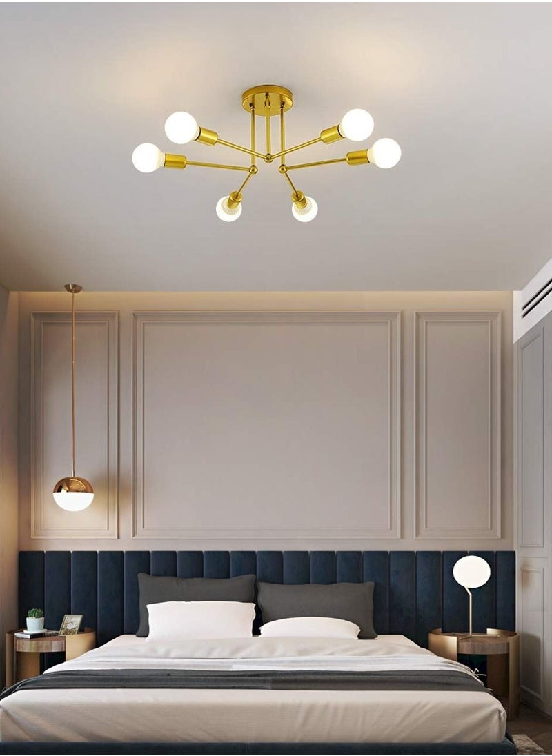 MIXDE Semi Flush Mount Ceiling Chandelier 6-Lights  - Image 2