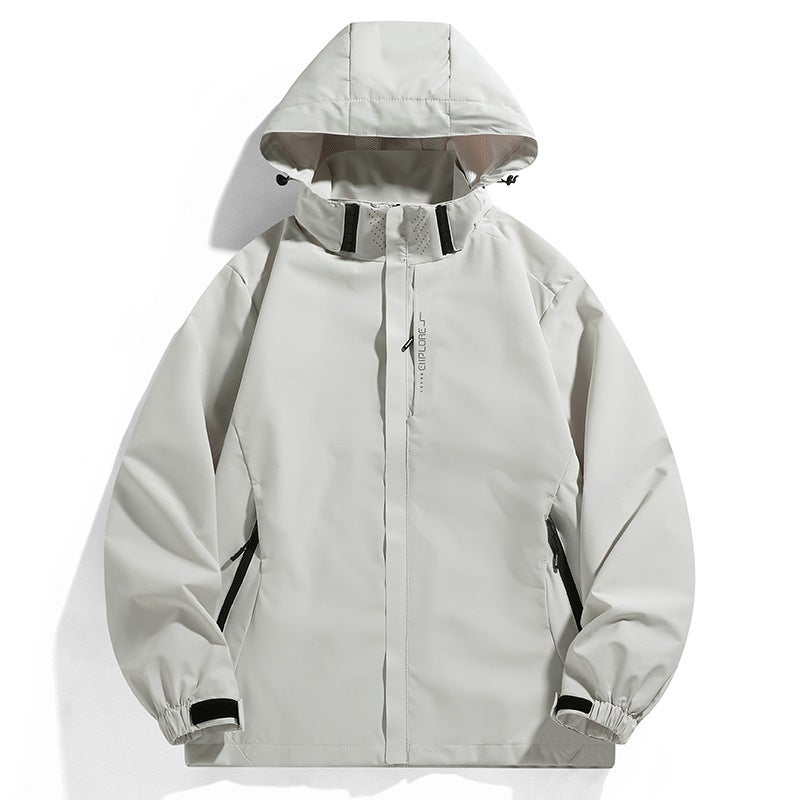 2024 Explosions Outdoor Workwear Jacket Jacket Mens Rush Clothing Sports Tide Brand Windproof Waterproof Mountain Climbing Travel Rush Black - Image 3