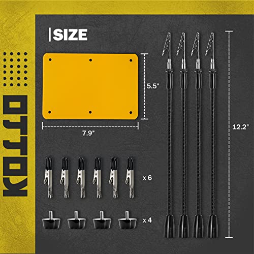 KOTTO Helping Hands Soldering, Third Hand Soldering Tool PCB Holder Four Arms Helping Hands Crafts Jewelry Hobby Workshop Helping Station Non-Slip Steel Weighted Base - Image 3