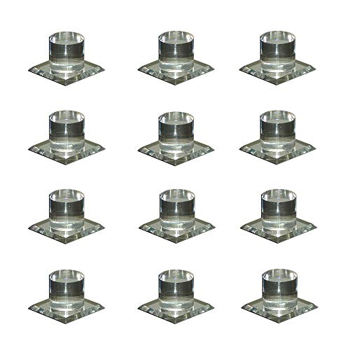 Mirart Pull Handle, Self Stick Round Acrylic Mirror Finger Knob (12 Pack) - Image 1