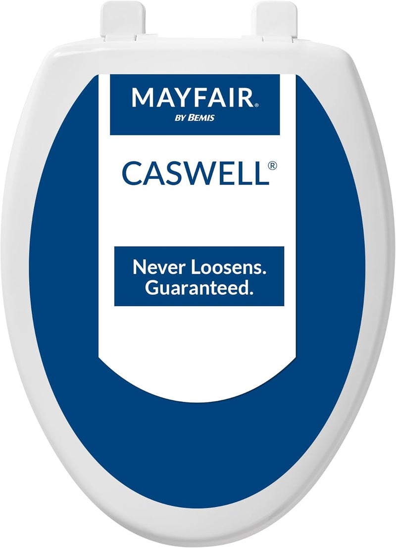 Mayfair 180slow-000 Elongated Plastic Toilet Seat With Whisper Close, White - Image 1