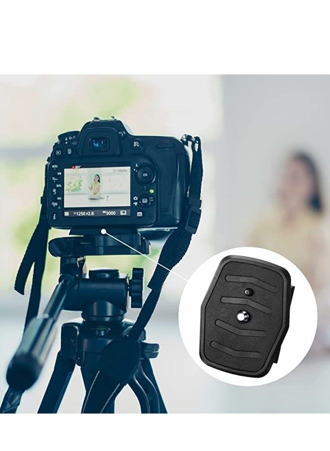 Excefore Tripod Quick Release Plate, 2 Pcs Tripod Adapter Mount Camera Tripod Adapter Plate Parts for Most 60 Inch Tripods and Cameras Tripod Mount QB-4W (44.6 mm) - Image 3
