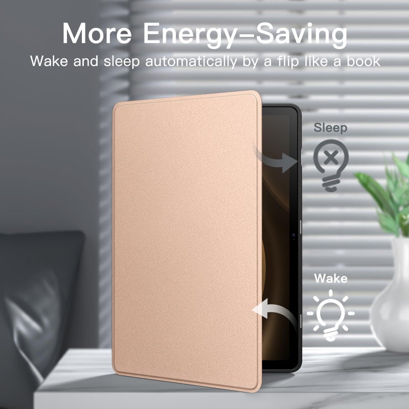 JETech Case for Samsung Galaxy Tab S10 Lite / S10 FE / S9 FE 10.9-Inch with S Pen Holder, Slim Folio Stand Protective Tablet Cover, Multi-Angle Viewing (Rose Gold) - Image 5