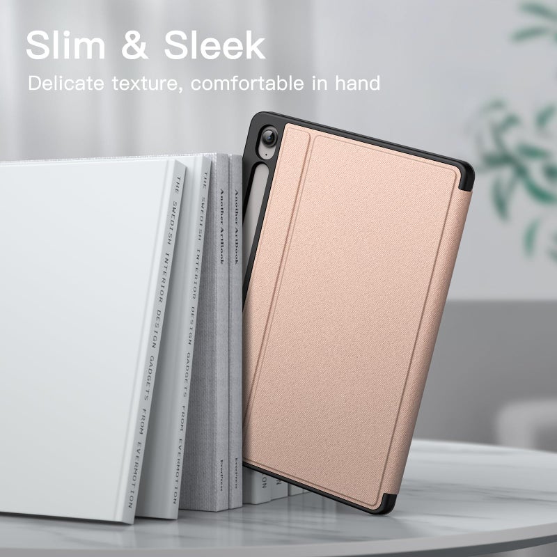 JETech Case for Samsung Galaxy Tab S10 Lite / S10 FE / S9 FE 10.9-Inch with S Pen Holder, Slim Folio Stand Protective Tablet Cover, Multi-Angle Viewing (Rose Gold) - Image 4