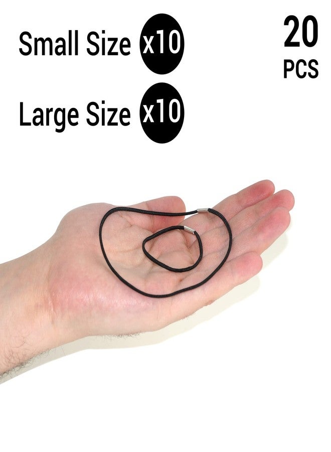 IFAMIO 20 Pcs 2 Sizes Elastic Bands for Notebook Stretchy Closure Loop for Travel Journals Black Ties Bookmark for Daily Planner Refills - Image 2