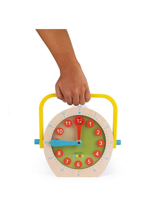 Janod Learn to Tell Time - Wooden Educational Teaching Clock - Ages 5+ - J05076 - Image 3