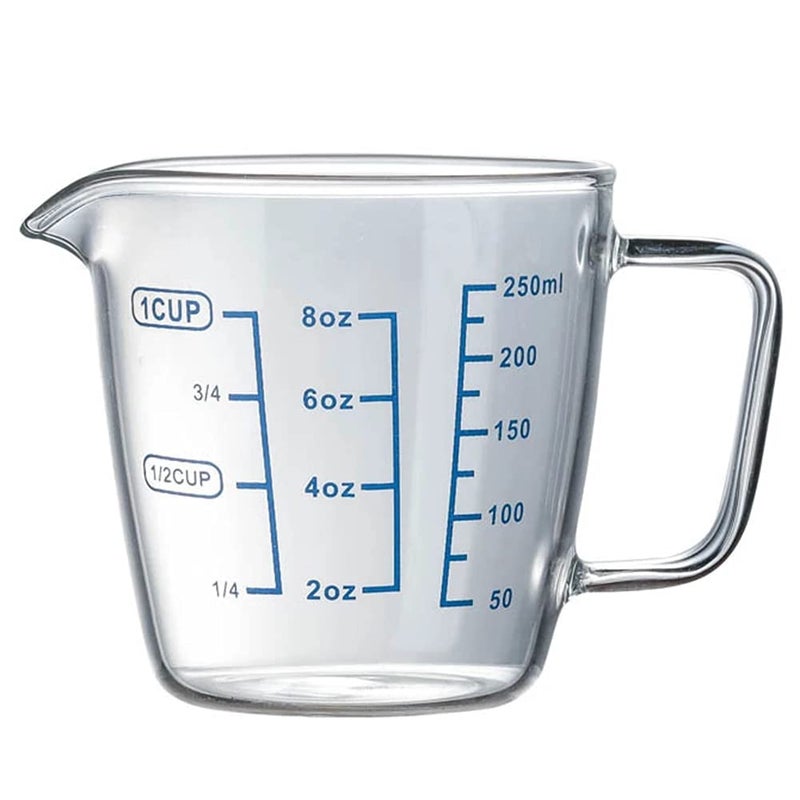 TKUS 250ml 500ml Heat-resisting Glass Measuring Cup Milk Scale Microwave Measure Jug - Image 4
