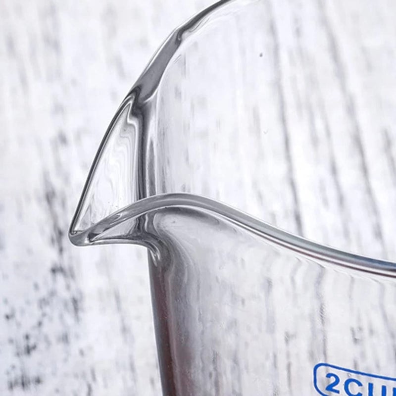 TKUS 250ml 500ml Heat-resisting Glass Measuring Cup Milk Scale Microwave Measure Jug - Image 3
