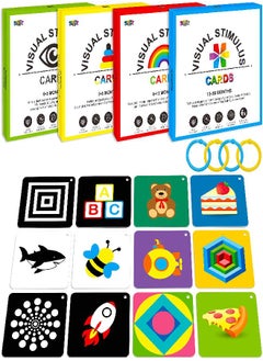 100 PCS 200 Page Black White Colorful 3D Visual Stimulation Baby Flashcard for Newborn Baby Infant Gift (4 Levels 0-36 Months, 5.5” X 5.5”) - pzsku/Z152AD5A85EA77E710E97Z/45/_/1686916774/68ea3669-f446-4060-a7ce-3aef97d5234c