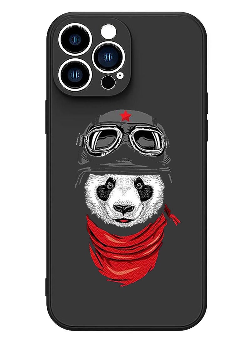 Theodor Protective Slim Fit Case Liquid Silicone Cover with Full Body Protection Anti-Scratch Shockproof Case For iPhone 12 Pro Max Black  - Panda copy - Image 1