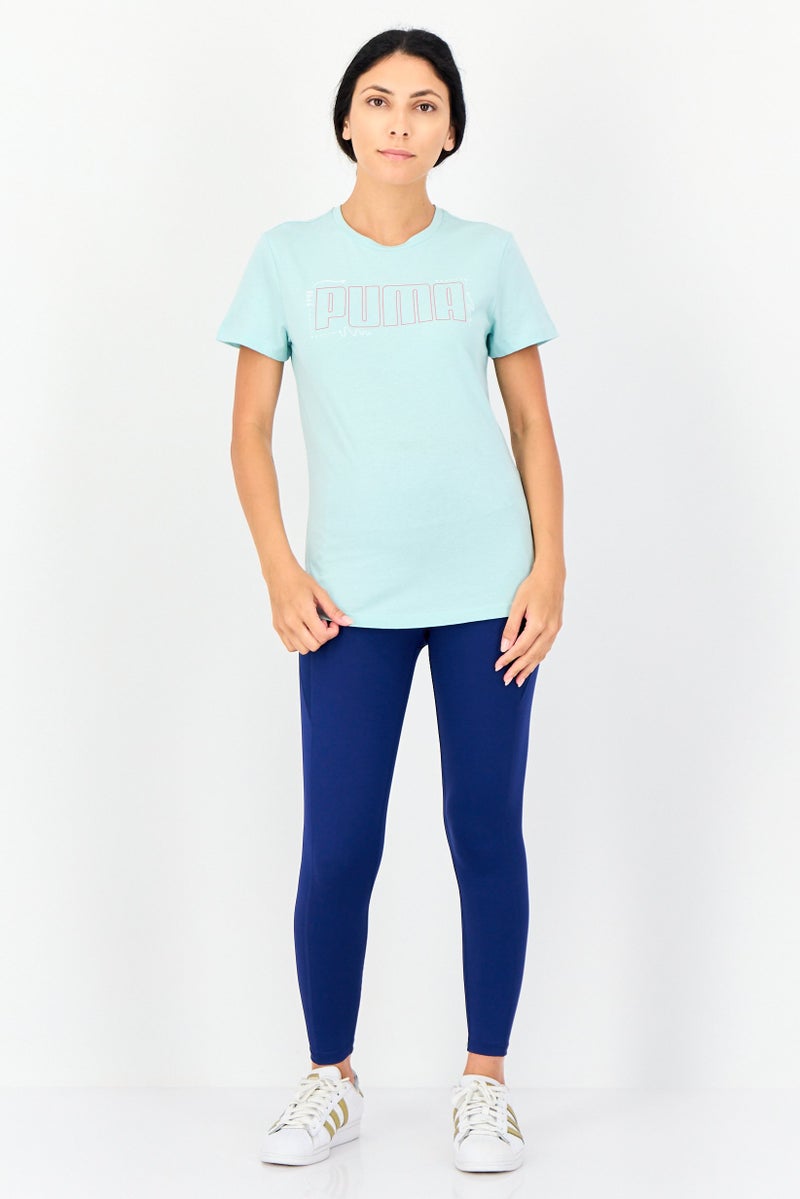 PUMA Women Regular Fit Short Sleeves Outdoor T-Shirt, Light Blue - Image 4