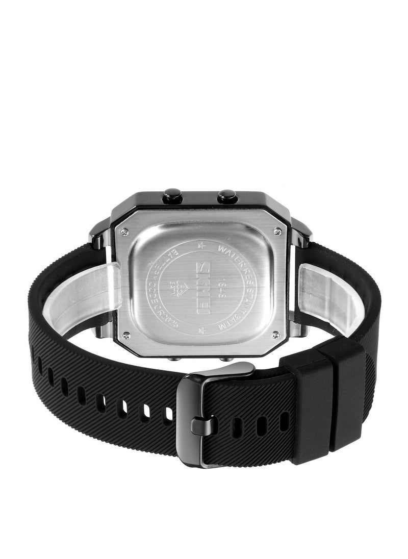 SKMEI - Watches for Men Fashion Sport Water Resistant Silicone Digital Watch Black 1848 - Image 1