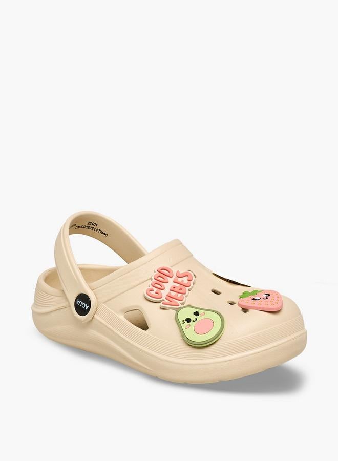 Aqua Girls Jibbitz Applique Clogs - Image 2