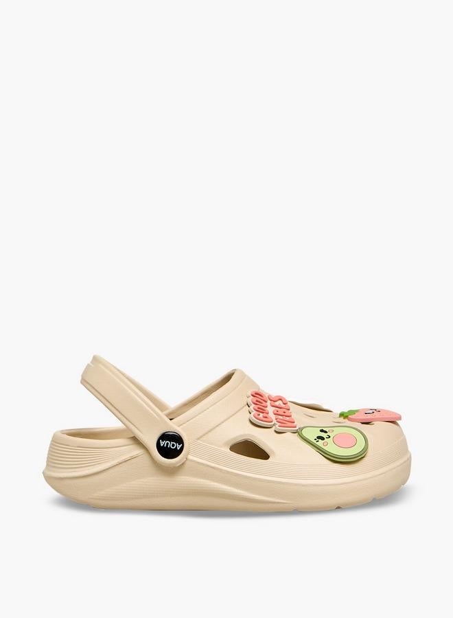 Aqua Girls Jibbitz Applique Clogs - Image 3