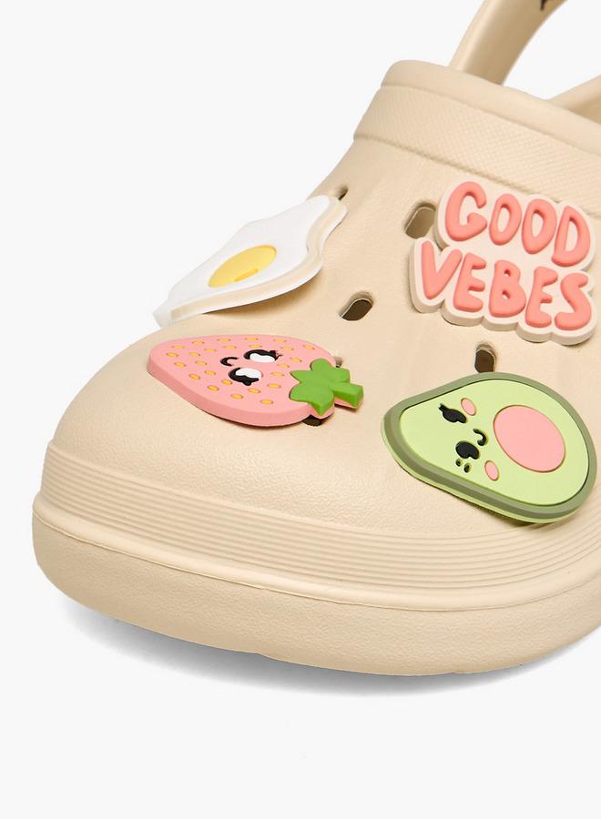 Aqua Girls Jibbitz Applique Clogs - Image 4