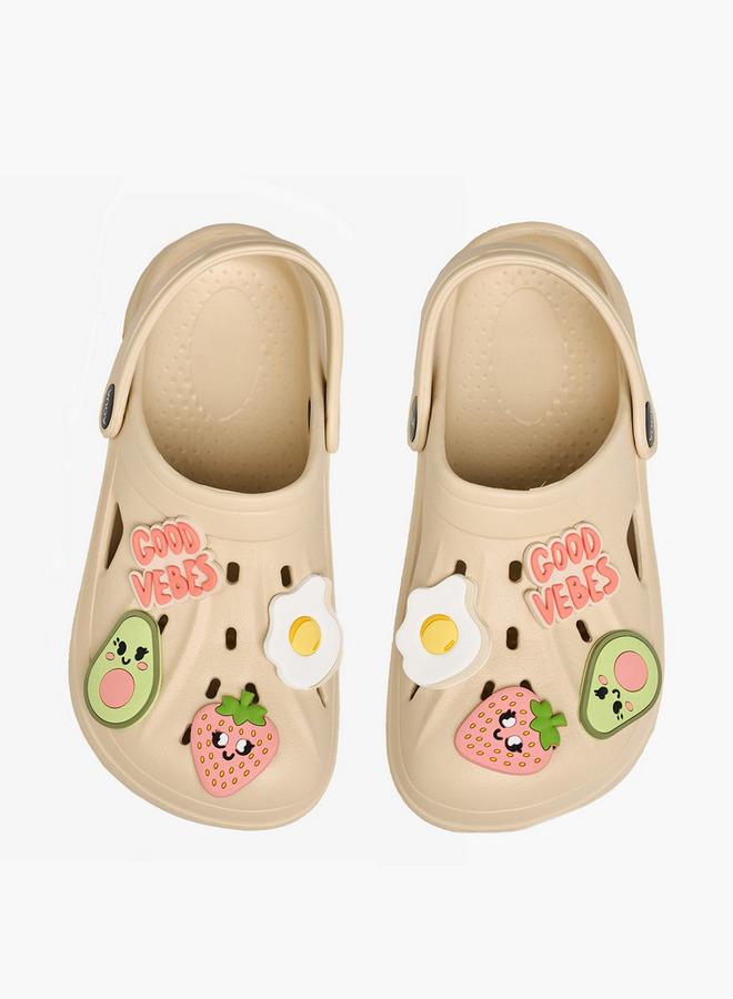 Aqua Girls Jibbitz Applique Clogs - Image 1